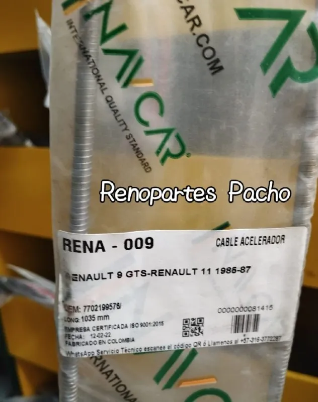 Guaya acelerador R9 1300cc 1400cc gama