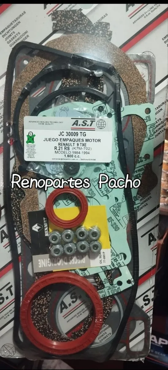 Empaquetadura motor R9 1300-1400 completa.